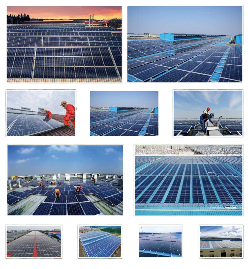 Panel fotovoltaico bifacial de enerxía renovable de células solares por xunto -02 (1)