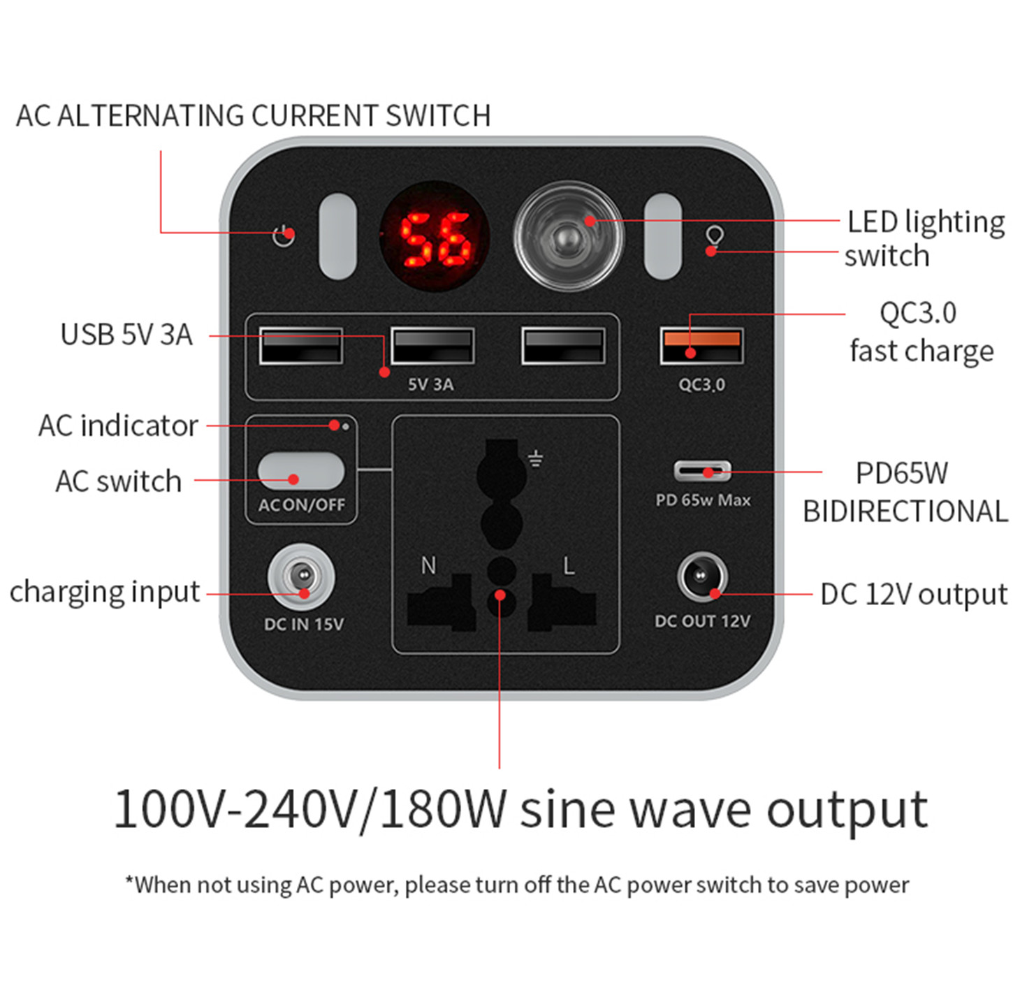 Factory direct sale Portable Power Generator Portable Backup Generator Battery-03 (7)